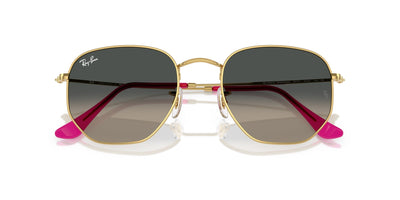 Ray-Ban Hexagonal RB3548N Arista Gold-Red/Grey Gradient #colour_arista-gold-red-grey-gradient