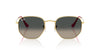 Ray-Ban Hexagonal RB3548N Arista Gold-Red/Grey Gradient #colour_arista-gold-red-grey-gradient