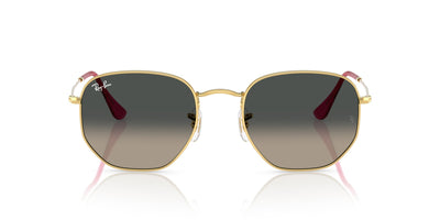 Ray-Ban Hexagonal RB3548N Arista Gold-Red/Grey Gradient #colour_arista-gold-red-grey-gradient