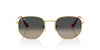 Ray-Ban Hexagonal RB3548N Arista Gold-Red/Grey Gradient #colour_arista-gold-red-grey-gradient