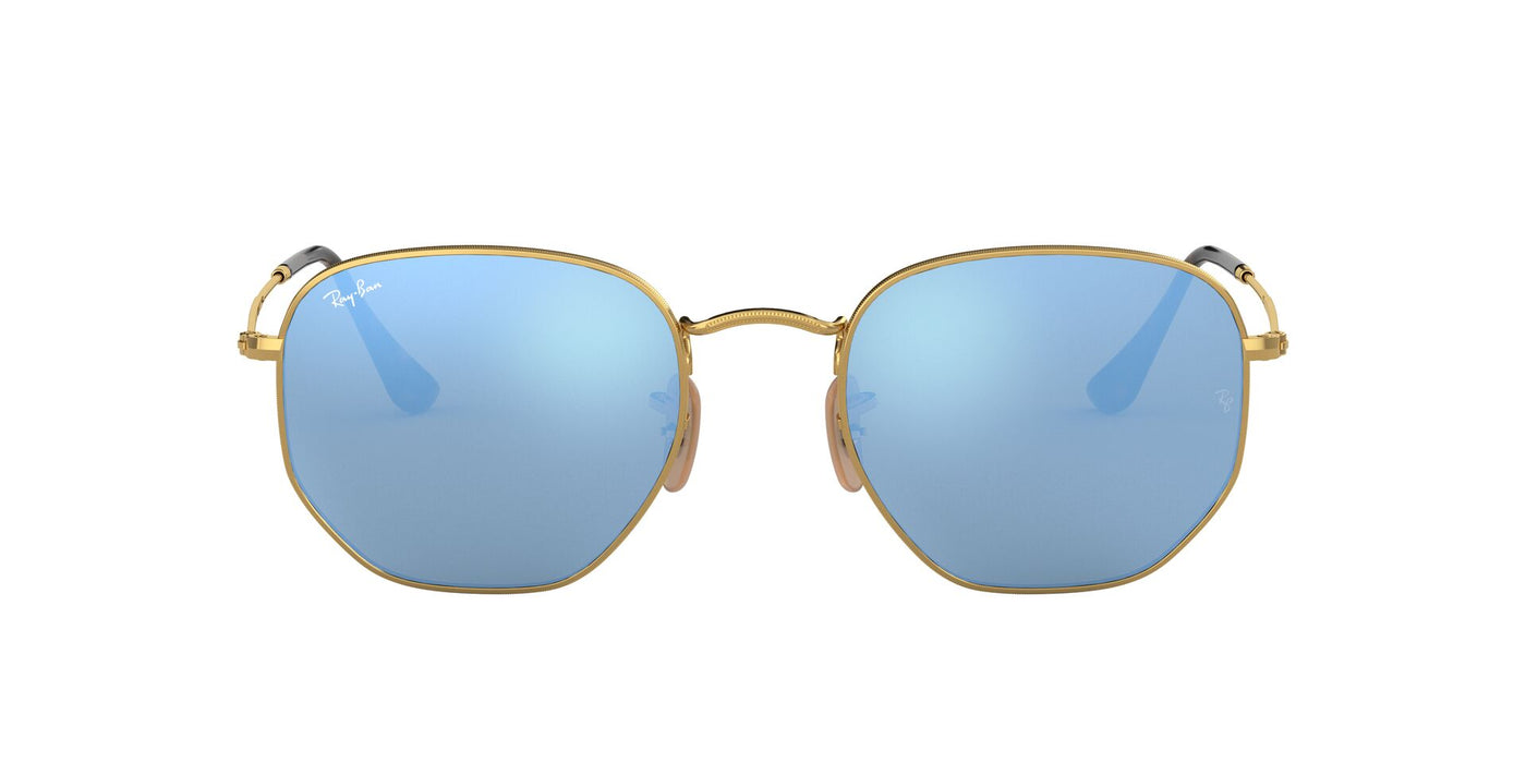 Ray-Ban Hexagonal RB3548N Gold/Light Blue Flash #colour_gold-light-blue-flash