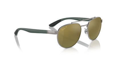 Ray-Ban RB3736CH Gunmetal/Green-Gold Polarised #colour_gunmetal-green-gold-polarised