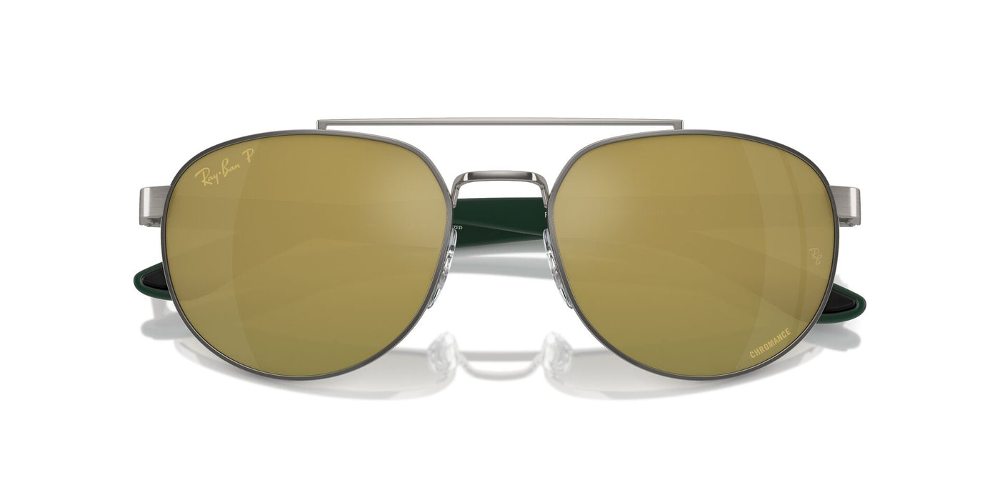 Ray-Ban RB3736CH Gunmetal/Green-Gold Polarised #colour_gunmetal-green-gold-polarised