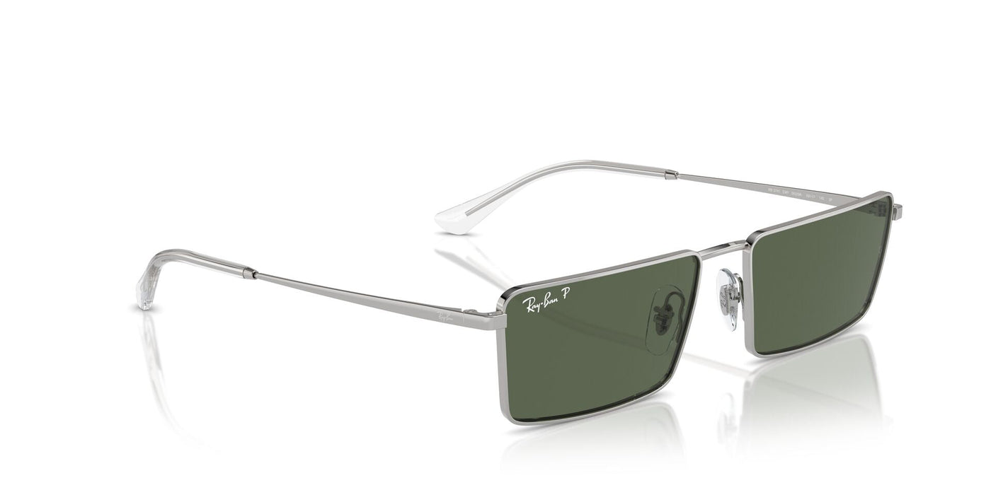 Ray-Ban Emy RB3741 Silver/Dark Green Polarised #colour_silver-dark-green-polarised