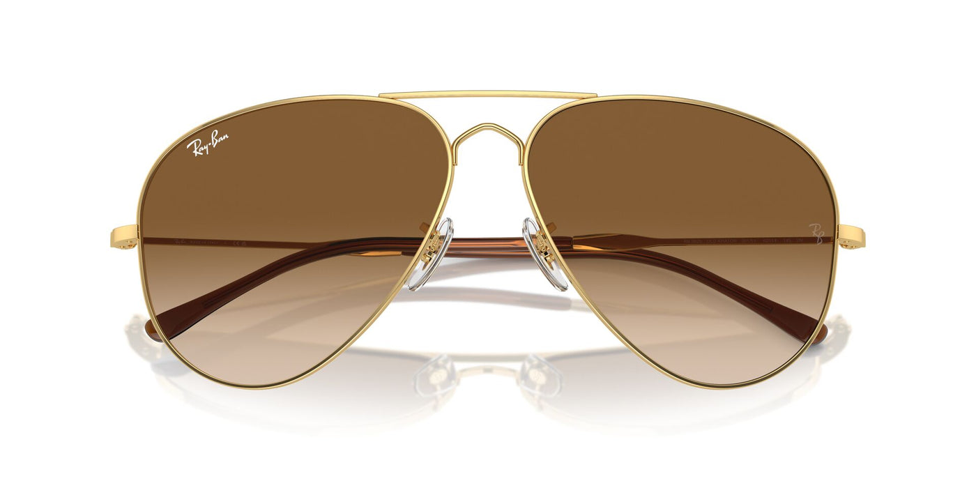 Ray-Ban Old Aviator RB3825 Gold/Clear-Brown #colour_gold-clear-brown