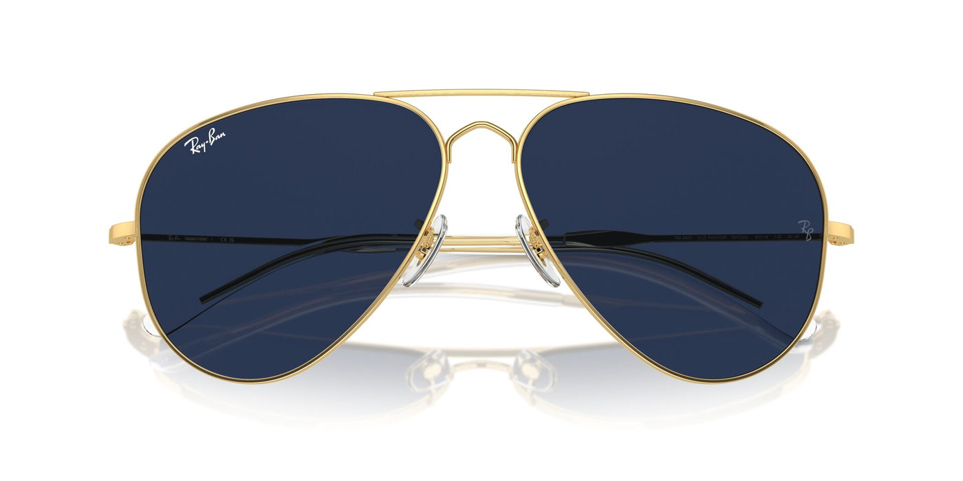 Ray-Ban Old Aviator RB3825 Gold/Clear/Blue #colour_gold-clear-blue