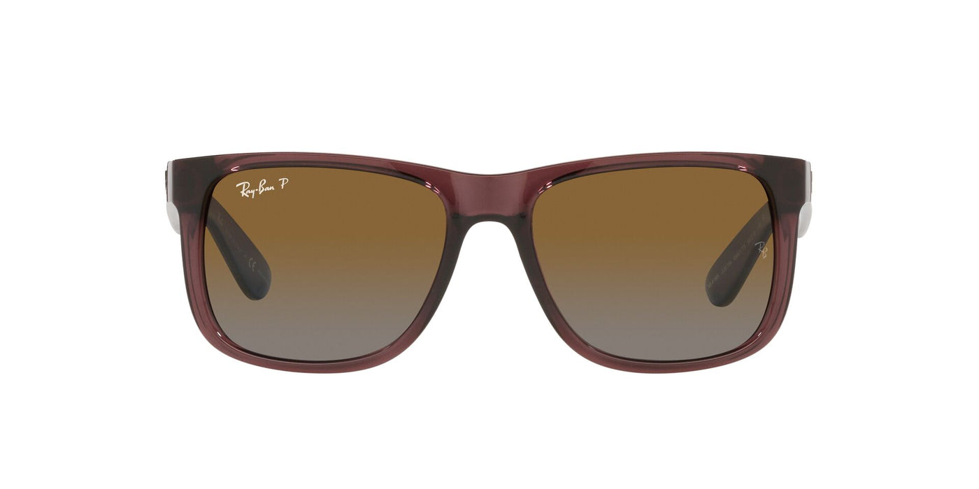 Ray-Ban Justin RB4165 Transparent Dark Brown/Brown Polarised #colour_transparent-dark-brown-brown-polarised