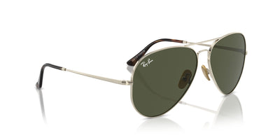 Ray-Ban Aviator Titanium RB8089 Gold/Green #colour_gold-green