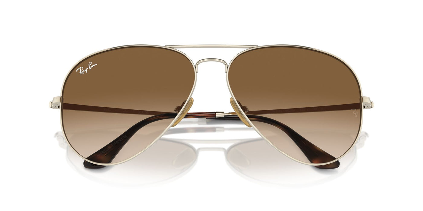 Ray-Ban Aviator Titanium RB8089 Gold/Clear-Brown #colour_gold-clear-brown