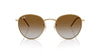 Ray-Ban Round Reverse RBR0103S Arista Gold/Clear Brown Gradient #colour_arista-gold-clear-brown-gradient