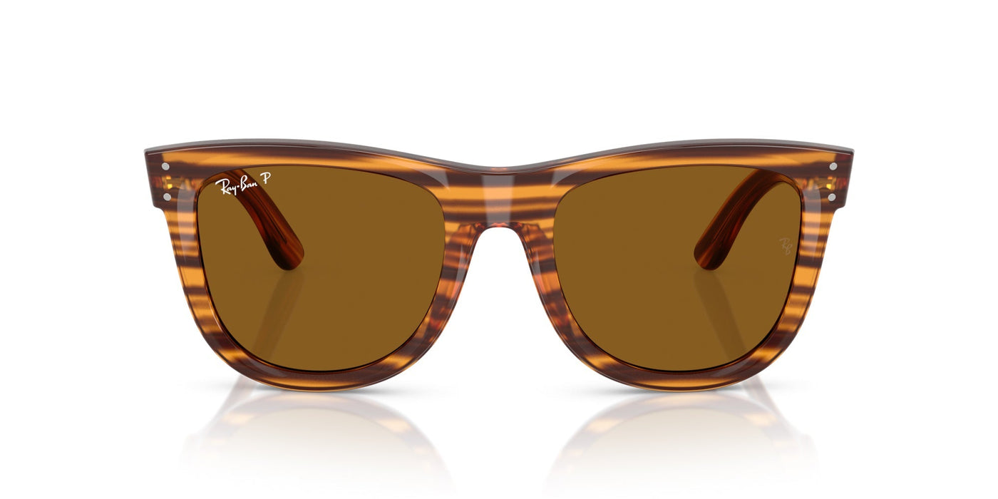 Ray-Ban Wayfarer Reverse RBR0502S Striped Havana/Dark Brown Polarised #colour_striped-havana-dark-brown-polarised