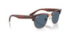 Ray-Ban Clubmaster Reverse RBR0504S Striped Havana On Rose Gold/Dark Blue #colour_striped-havana-on-rose-gold-dark-blue