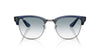 Ray-Ban Clubmaster Reverse RBR0504S Transparent Navy Blue On Gunmetal/Clear Blue Gradient #colour_transparent-navy-blue-on-gunmetal-clear-blue-gradient
