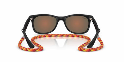 Ray-Ban Kids RJ9052S Rubber Black/Brown Orange Mirror #colour_rubber-black-brown-orange-mirror