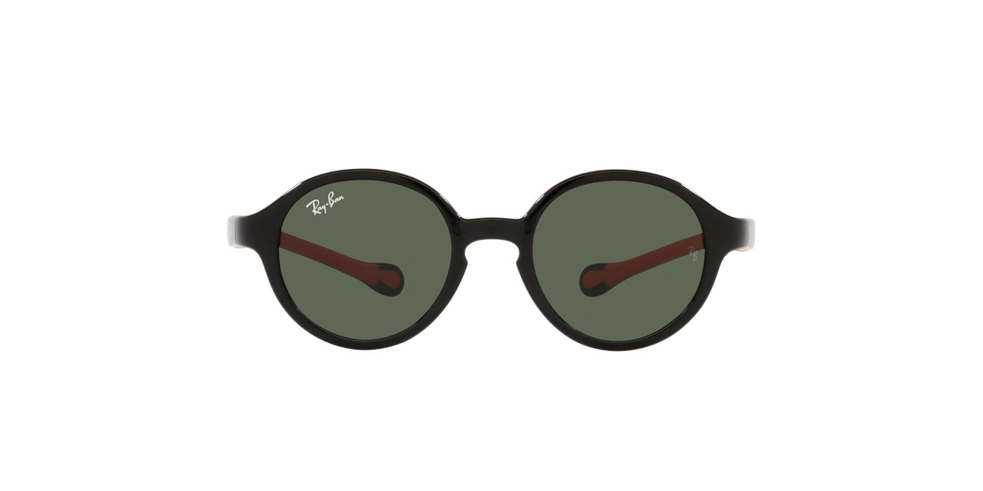 Ray-Ban Kids RJ9075S Black On Red/Dark Green #colour_black-on-red-dark-green