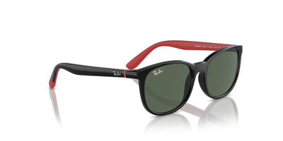 Ray-Ban Junior RJ9079S Black On Red/Dark Green #colour_black-on-red-dark-green