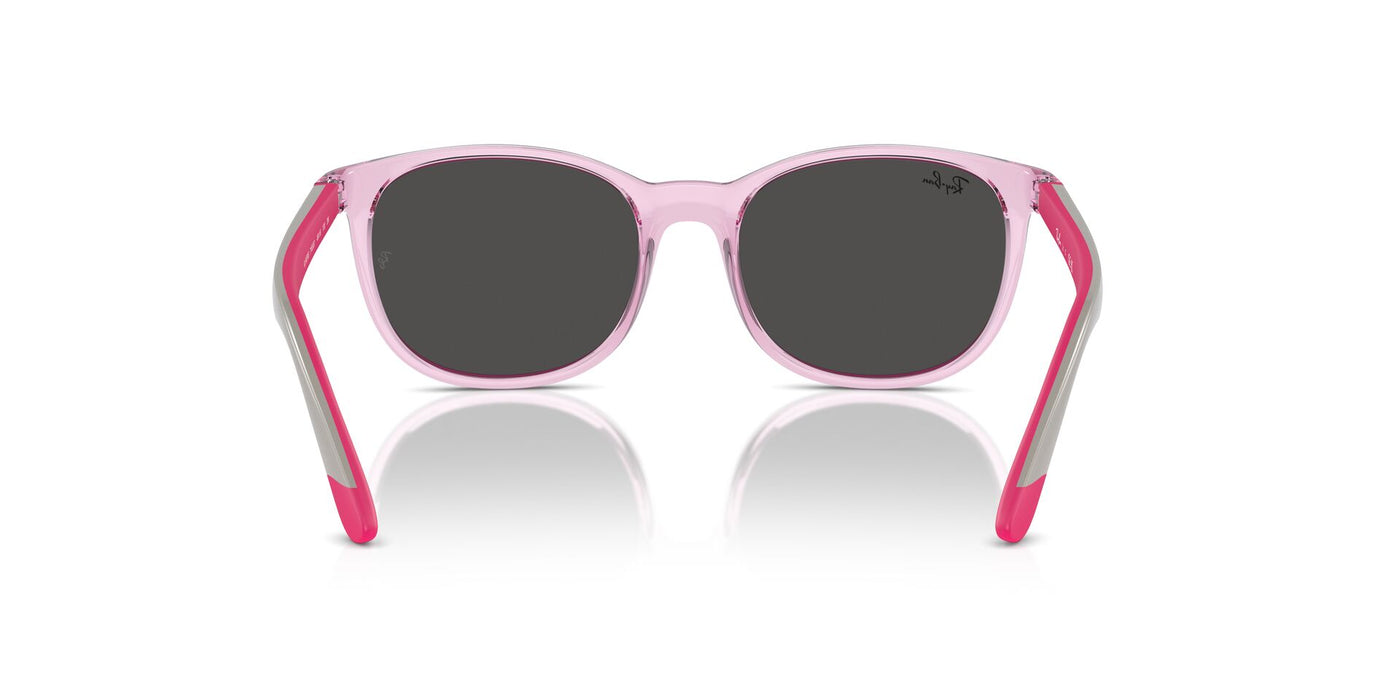 Ray-Ban Junior RJ9079S Transparent Pink/Dark Grey #colour_transparent-pink-dark-grey