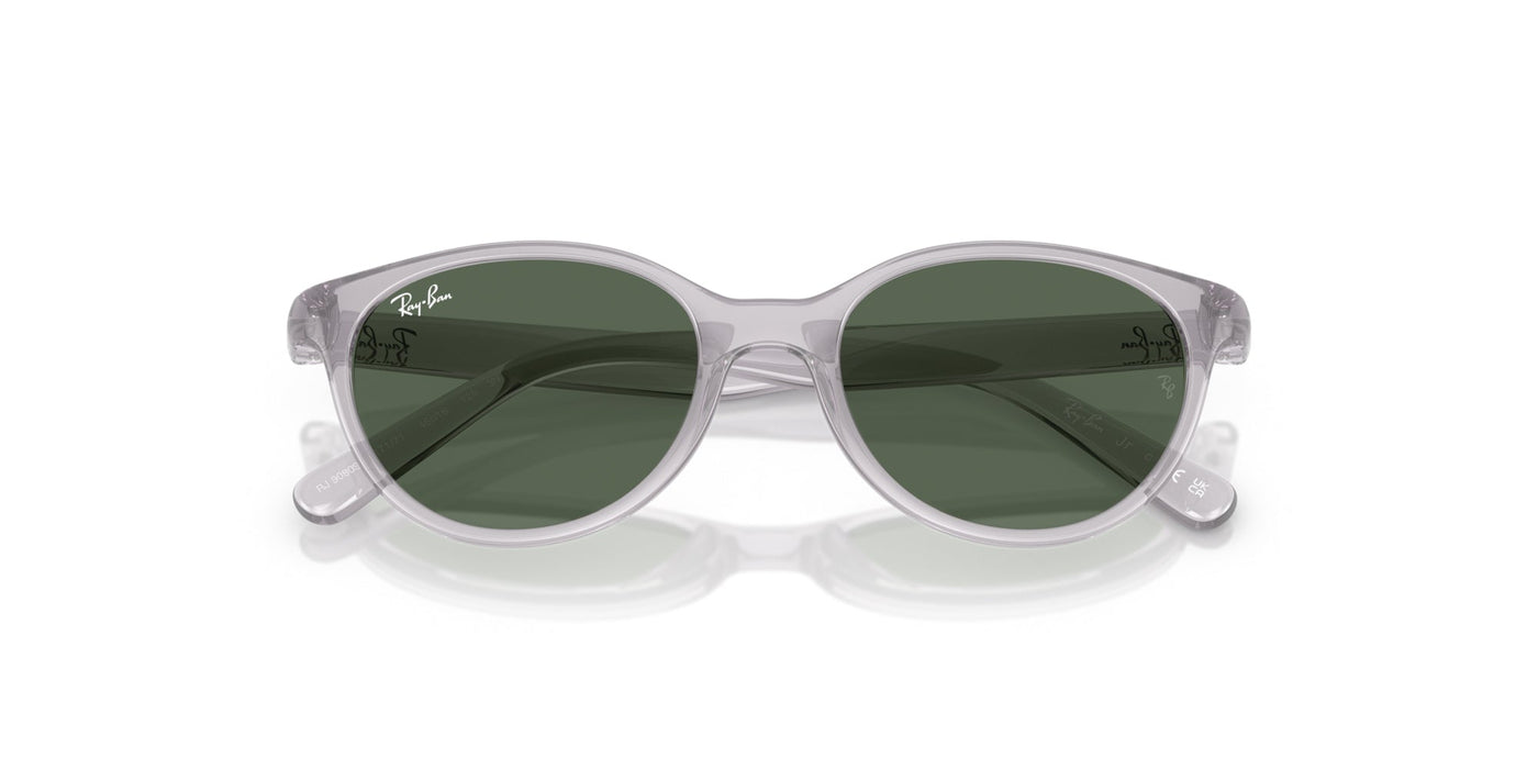 Ray-Ban Kids 0RJ9080S Transparent Grey/Dark Green #colour_transparent-grey-dark-green