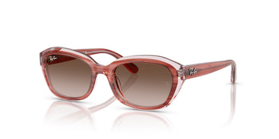 Ray-Ban Kids 0RJ9081S Striped Pink On Transparent Pink/Brown Gradient #colour_striped-pink-on-transparent-pink-brown-gradient