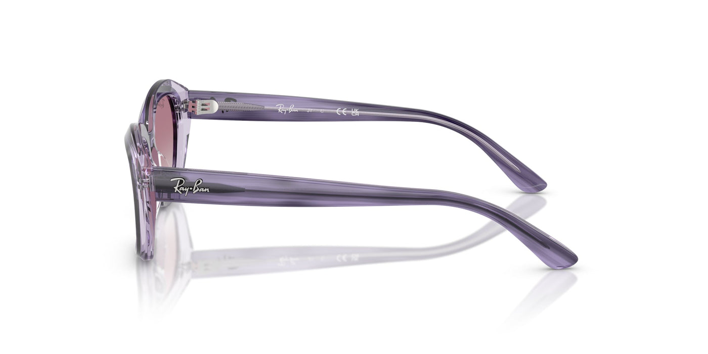 Ray-Ban Kids 0RJ9081S Striped Violet On Transparent Violet/Grey Violet Gradient #colour_striped-violet-on-transparent-violet-grey-violet-gradient