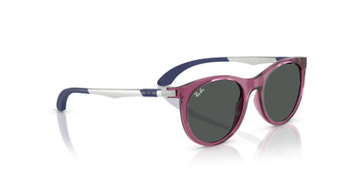 Ray-Ban Kids RJ9082S Transparent Violet/Dark Grey #colour_transparent-violet-dark-grey