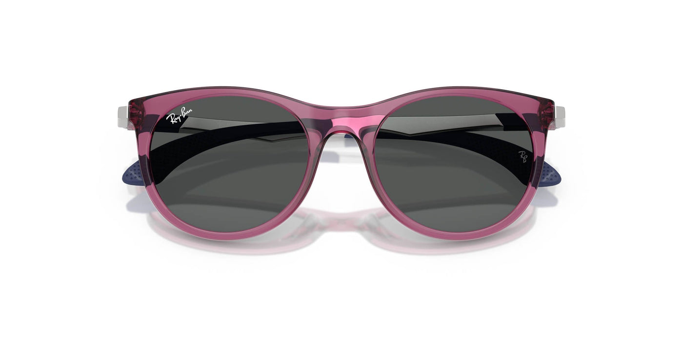 Ray-Ban Kids RJ9082S Transparent Violet/Dark Grey #colour_transparent-violet-dark-grey