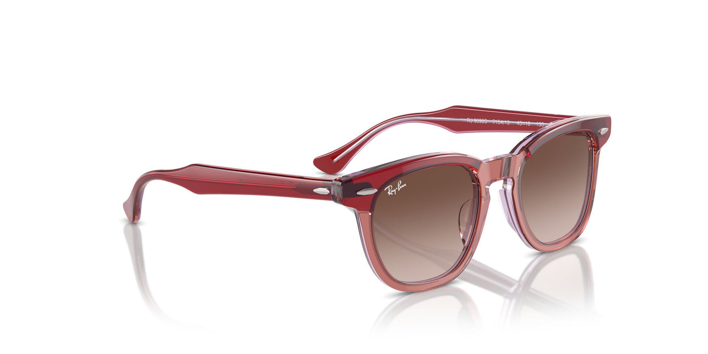 Ray-Ban Junior RJ9098S Top Red Orange Light Purple/Brown #colour_top-red-orange-light-purple-brown