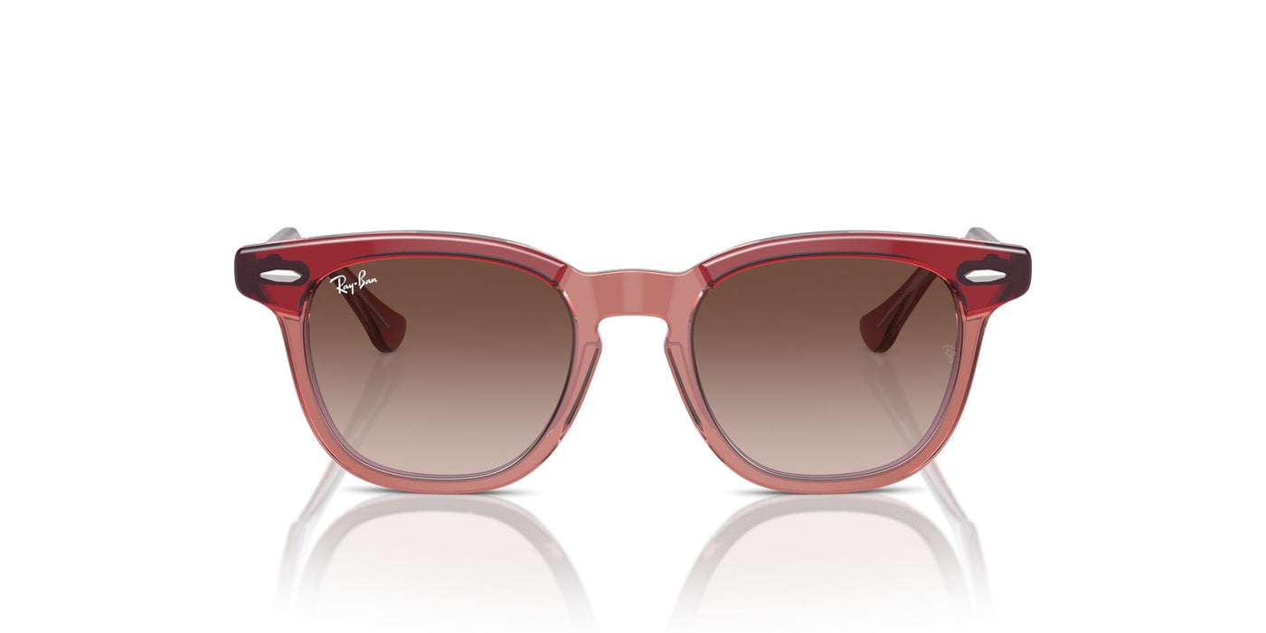 Ray-Ban Junior RJ9098S Top Red Orange Light Purple/Brown #colour_top-red-orange-light-purple-brown