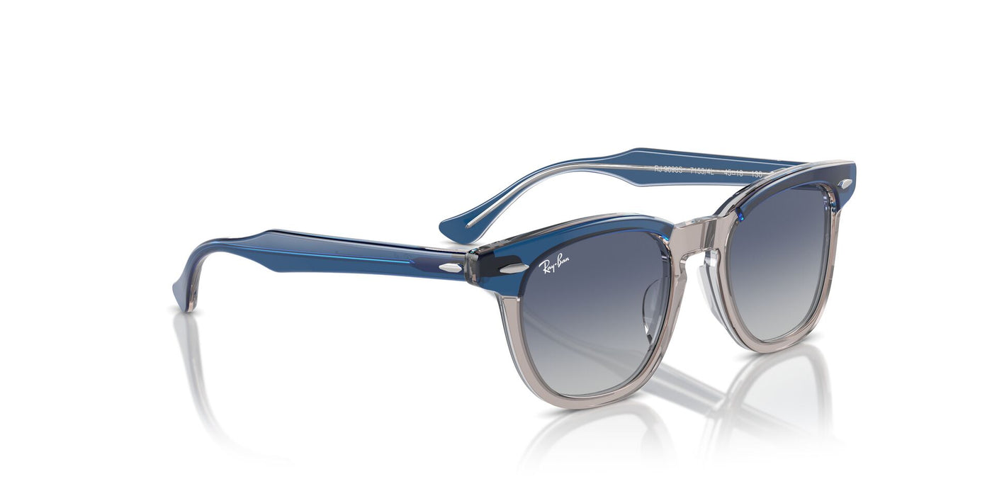 Ray-Ban Junior RJ9098S Top Dark Blue Brown-Light Grey/Grey/Blue #colour_top-dark-blue-brown-light-grey-grey-blue