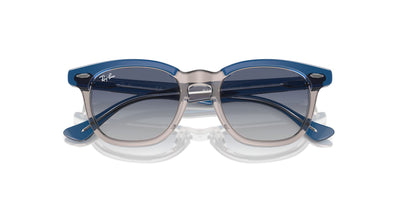 Ray-Ban Junior RJ9098S Top Dark Blue Brown-Light Grey/Grey/Blue #colour_top-dark-blue-brown-light-grey-grey-blue