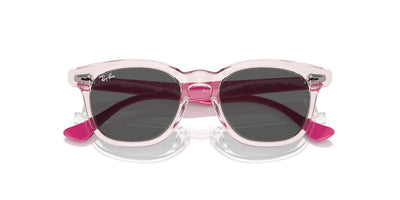 Ray-Ban Junior RJ9098S Transparent Pink/Dark Grey #colour_transparent-pink-dark-grey