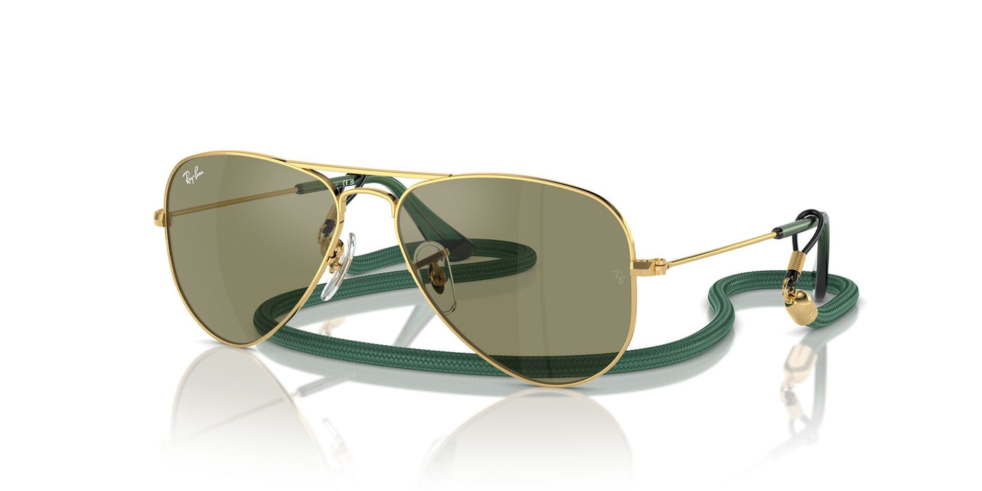 Ray-Ban Junior RJ9506S Gold/Green Mirror #colour_gold-green-mirror