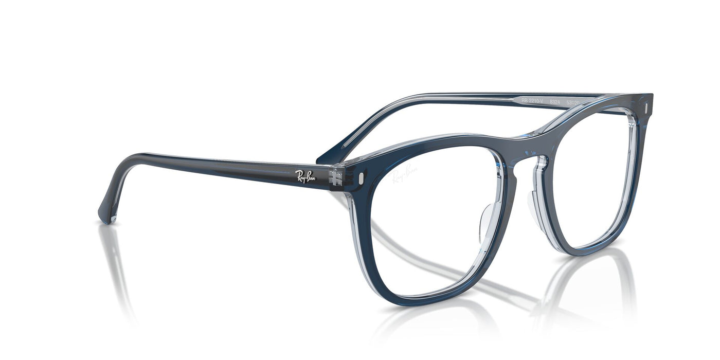 Ray-Ban RB2210V Blue On Transparent Blue #colour_blue-on-transparent-blue