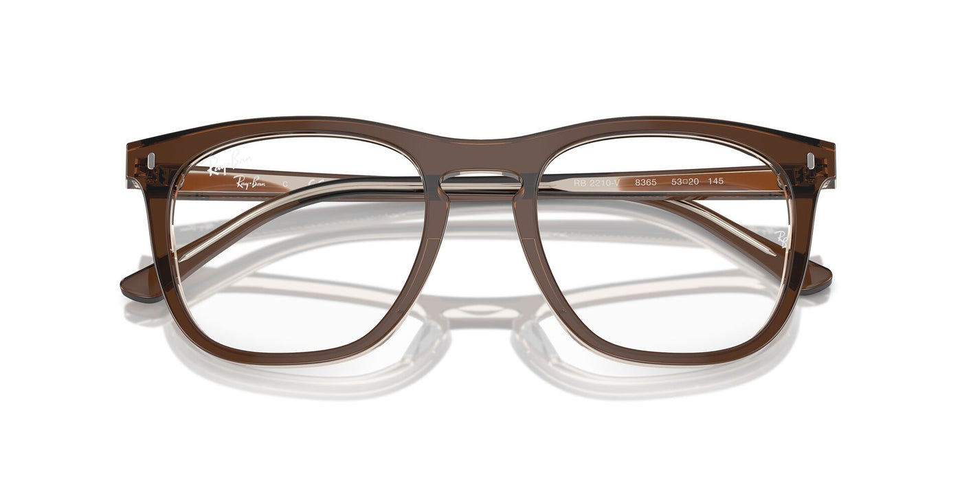 Ray-Ban RB2210V Brown On Transparent Light Brown #colour_brown-on-transparent-light-brown