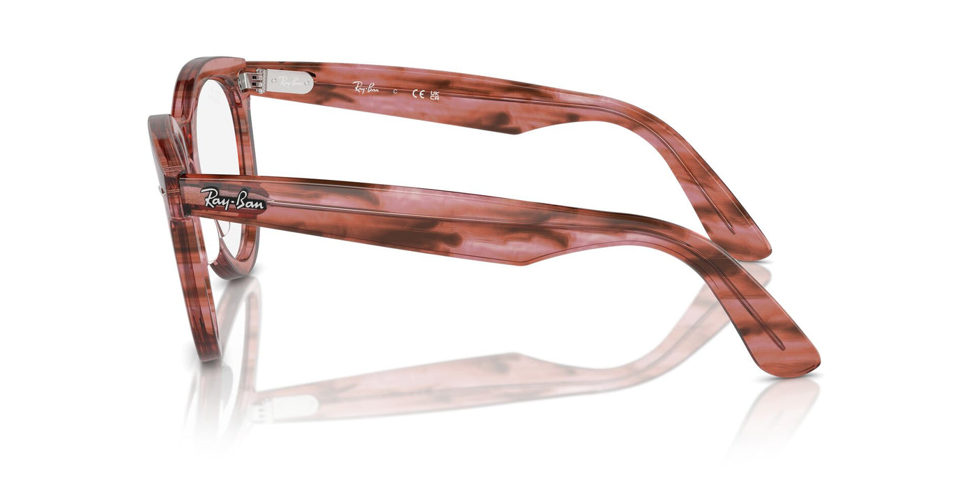 Ray-Ban Wayfarer Way RB2241V Striped Transparent Pink #colour_striped-transparent-pink