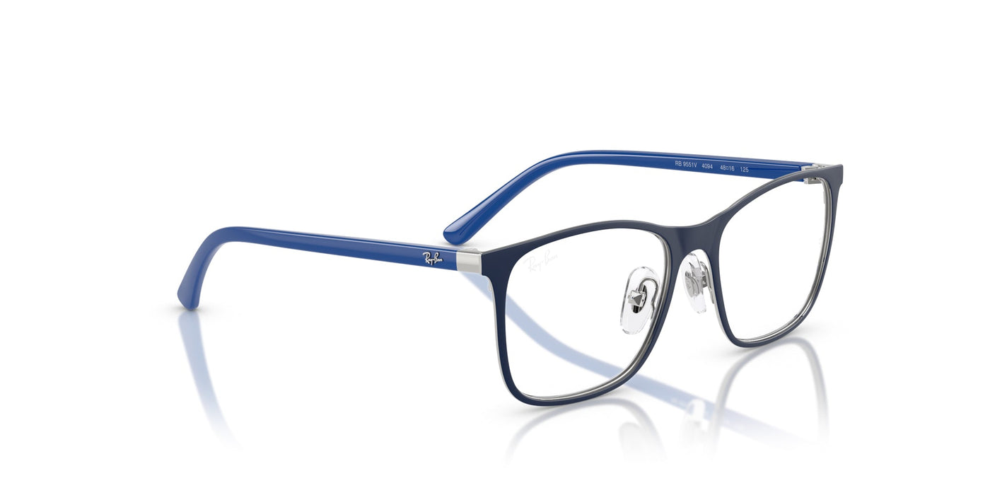 Ray-Ban Kids RB9551V Blue On Silver #colour_blue-on-silver