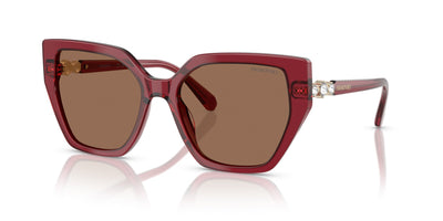 Swarovski SK6016 Transparent Burgundy/Dark Brown #colour_transparent-burgundy-dark-brown