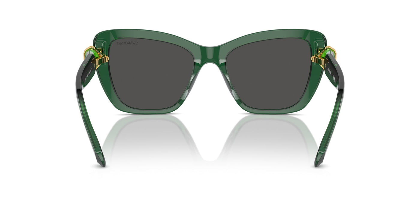 Swarovski SK6018 Transparent Dark Green/Dark Grey #colour_transparent-dark-green-dark-grey