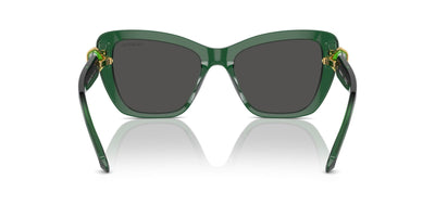 Swarovski SK6018 Transparent Dark Green/Dark Grey #colour_transparent-dark-green-dark-grey