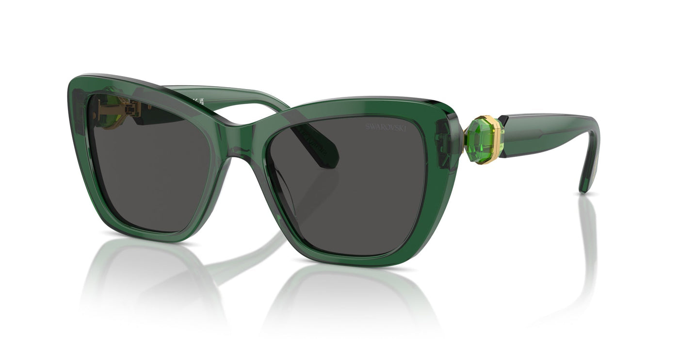 Swarovski SK6018 Transparent Dark Green/Dark Grey #colour_transparent-dark-green-dark-grey