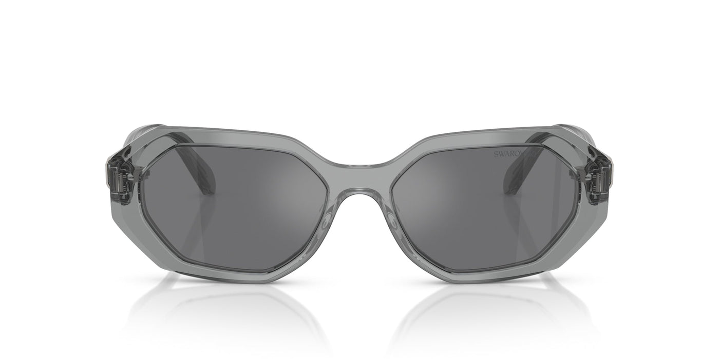 Swarovski SK6028 Transparent Dark Grey/Grey Black Mirror #colour_transparent-dark-grey-grey-black-mirror