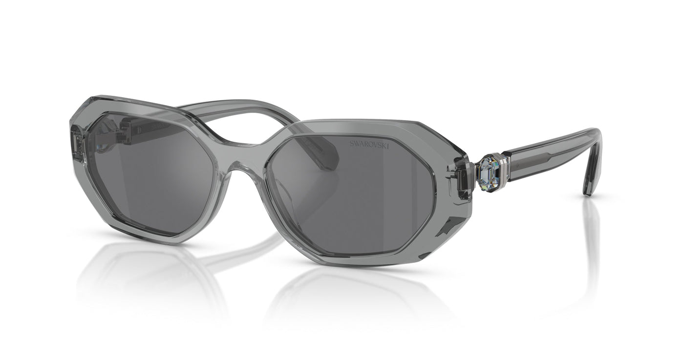 Swarovski SK6028 Transparent Dark Grey/Grey Black Mirror #colour_transparent-dark-grey-grey-black-mirror