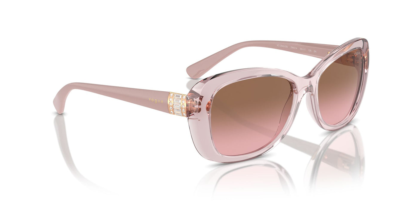 Vogue Eyewear VO2943SB Transparent Pink/Pink Brown Gradient #colour_transparent-pink-pink-brown-gradient