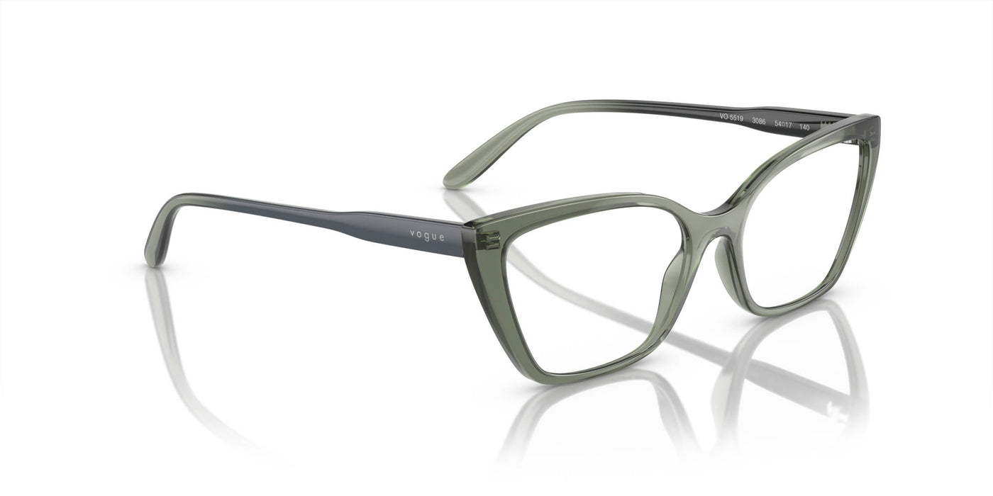 Vogue Eyewear VO5519 Transparent Mallard Green #colour_transparent-mallard-green