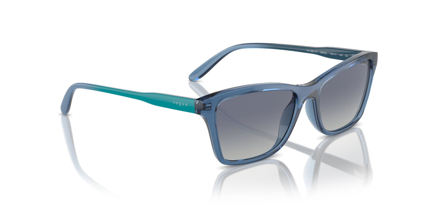 Vogue Eyewear VO5551S Transparent Blue/Grey Blue Gradient #colour_transparent-blue-grey-blue-gradient