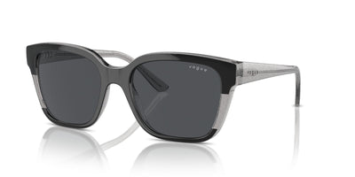 Vogue Eyewear VO5558S Black/Transparent Grey Glitter/Dark Grey #colour_black-transparent-grey-glitter-dark-grey