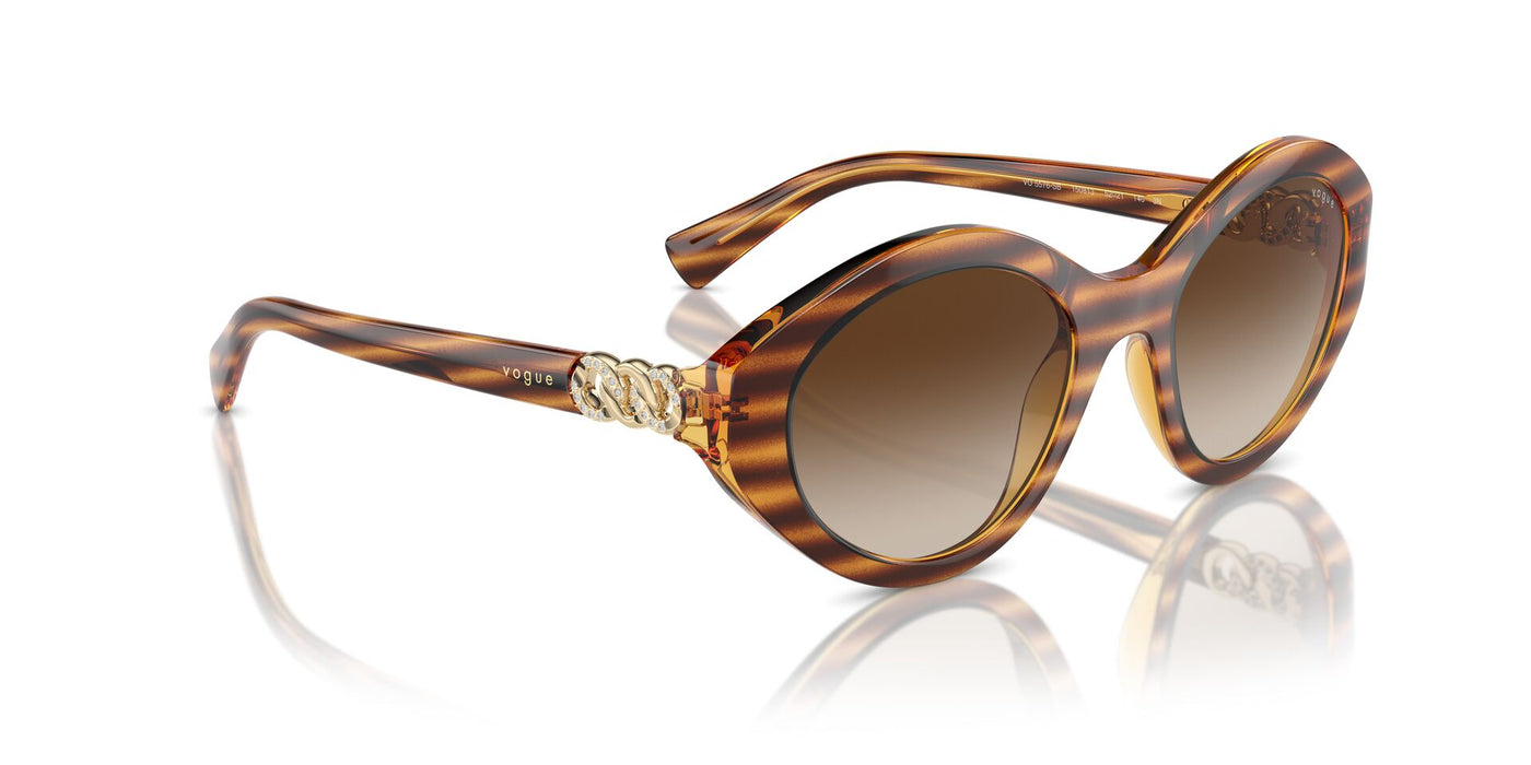 Vogue Eyewear VO5576SB Striped Dark Havana/Brown Gradient #colour_striped-dark-havana-brown-gradient