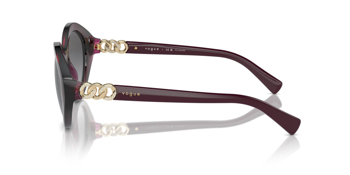 Vogue Eyewear VO5576SB Transparent Cherry/Grey Gradient Polarised #colour_transparent-cherry-grey-gradient-polarised