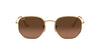 Ray-Ban Hexagonal RB3548N Gold/Brown Gradient #colour_gold-brown-gradient