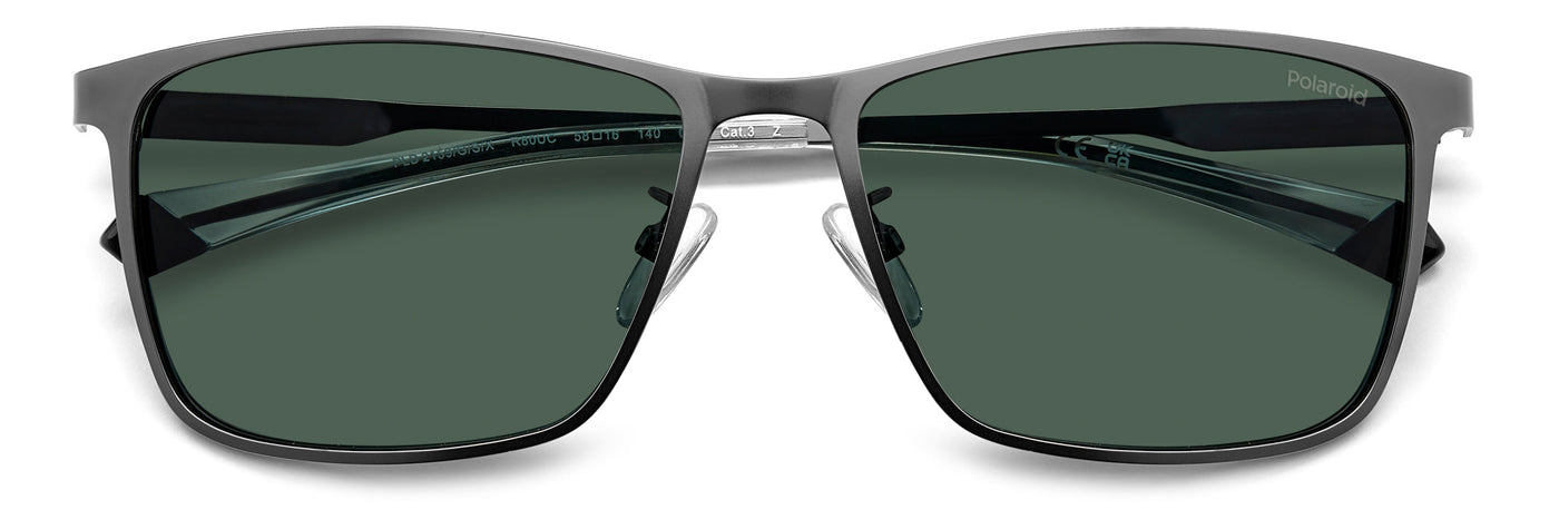 Polaroid PLD 2159/G/S/X Matte Dark Ruthenium/Green Polarised #colour_matte-dark-ruthenium-green-polarised